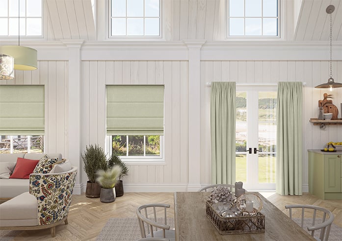 Delicate Chevron, Apple - Motorised Roman Blind - Image 8